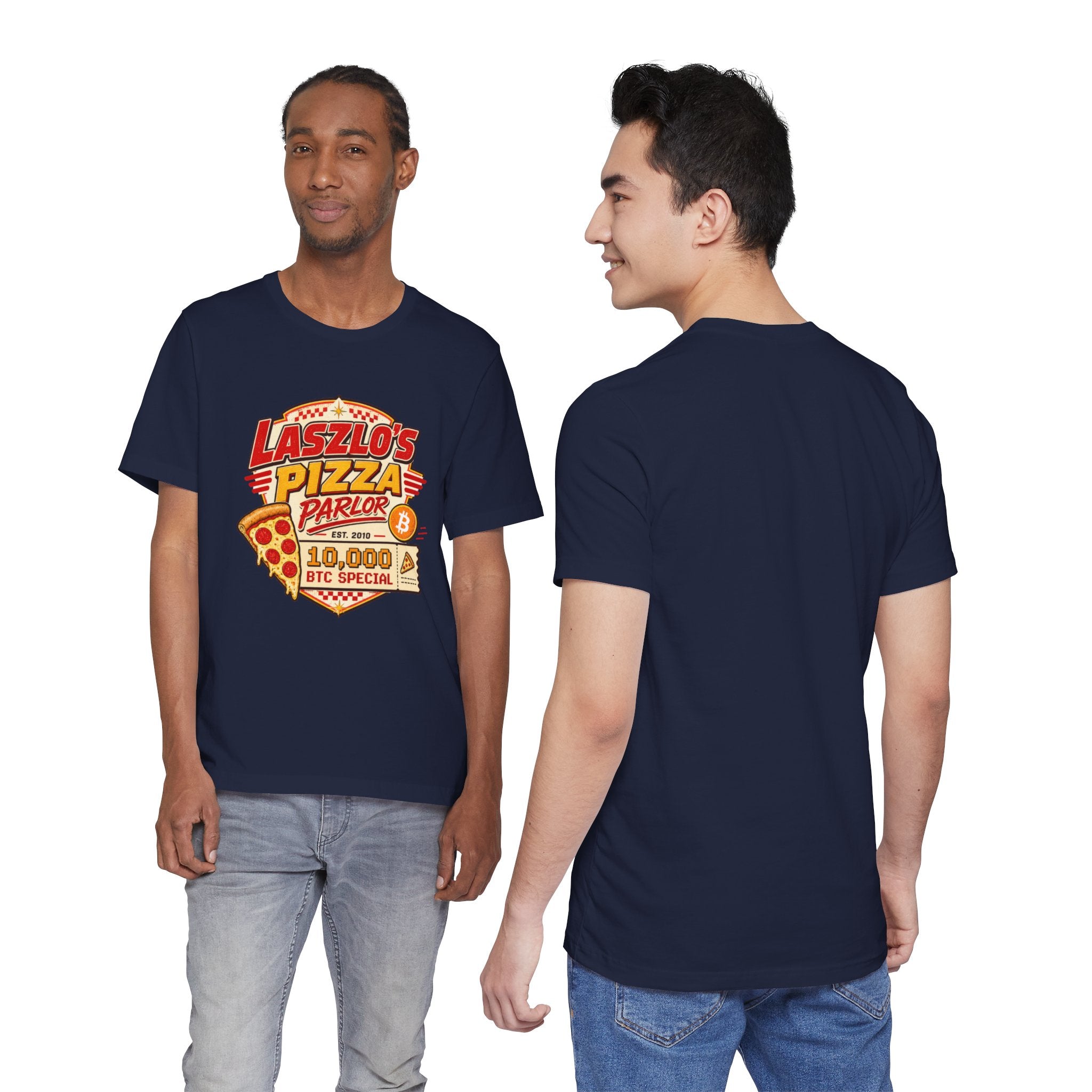Laszlo's Pizza Parlor 10,000 Bitcoin Pizza Day Tee | Bella Canvas 3001
