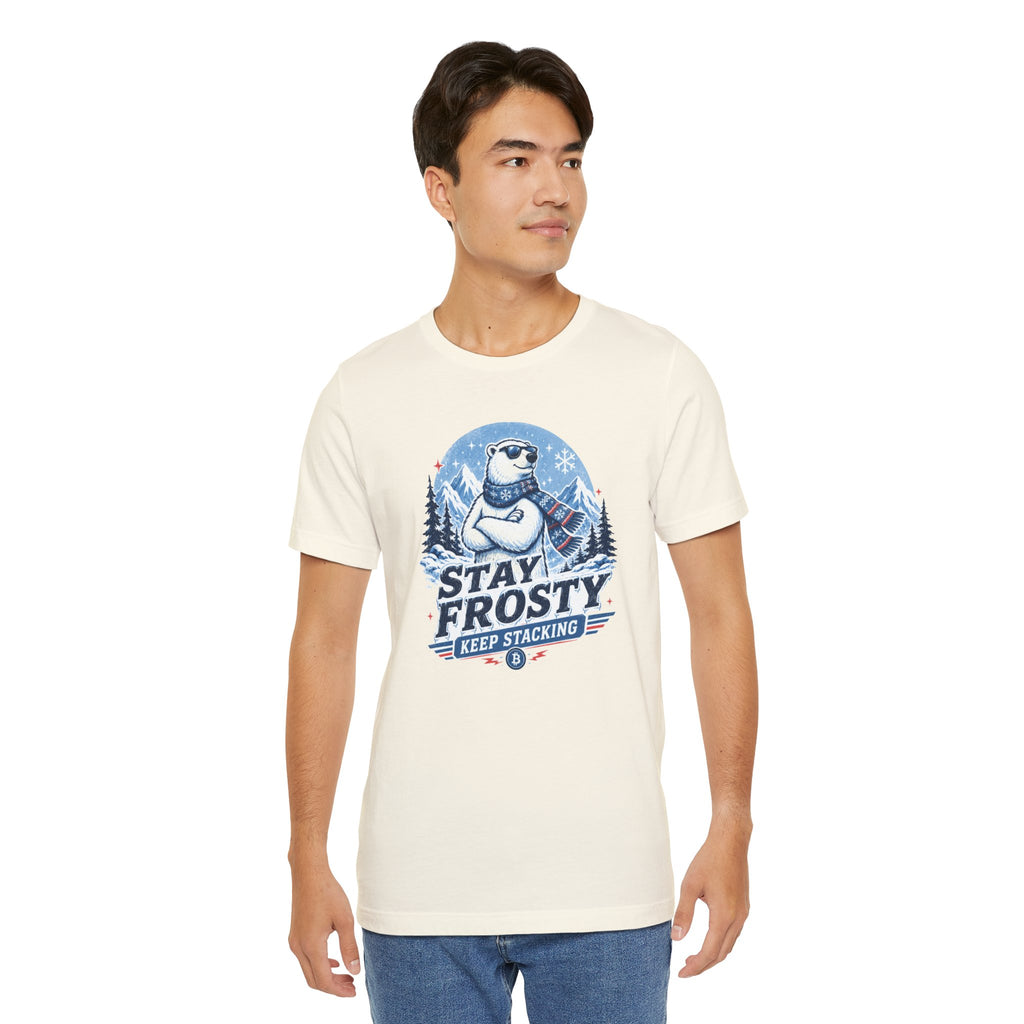 Stay Frosty, Keep Stacking Bitcoin T-Shirt | Bella Canvas 3001