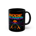 Node Runner Retro Cyberroad Mug | Bitcoin Neon 80s Synthwave 11oz and 15oz
