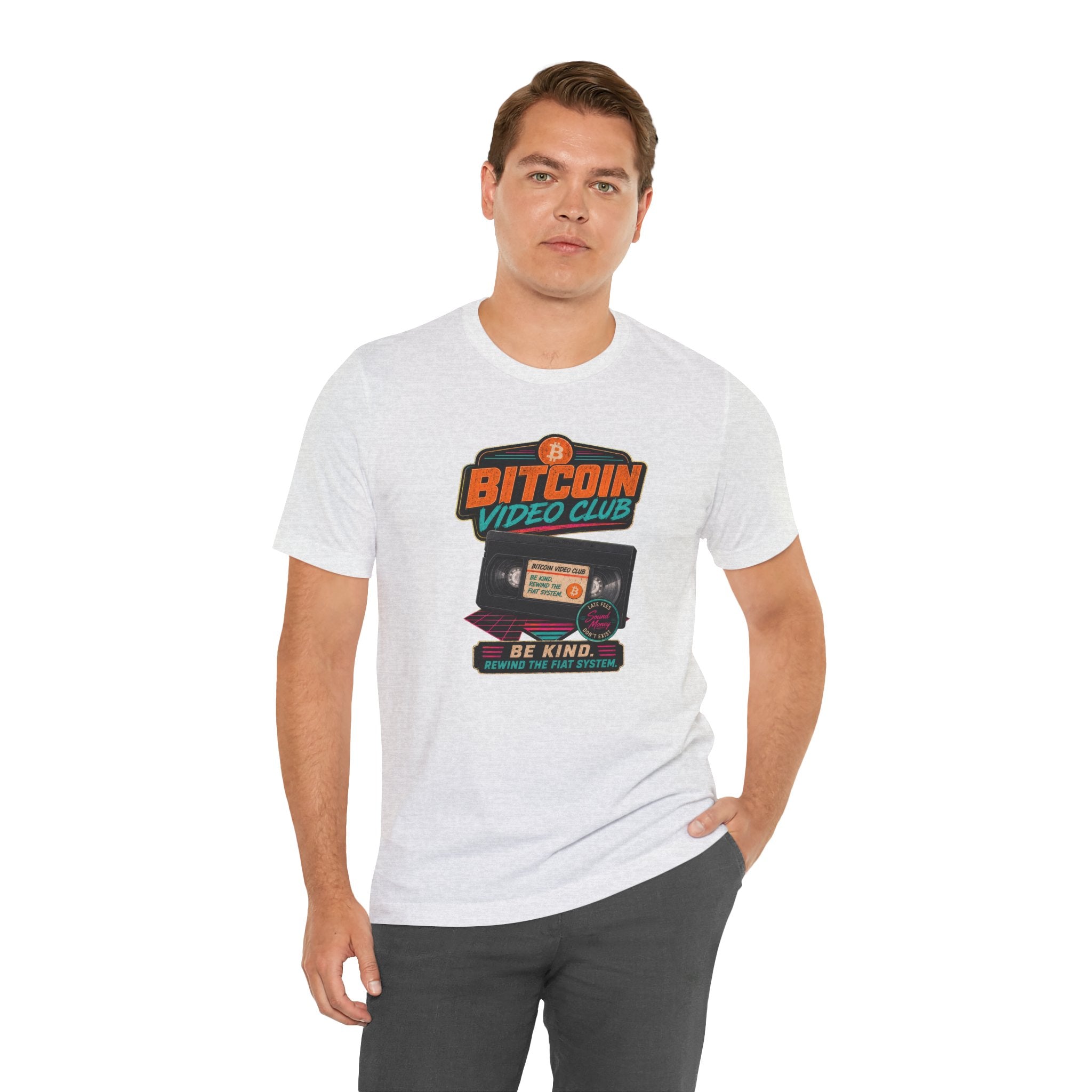 Bitcoin Video Club Tee | Be Kind Retro VHS | Bella Canvas 3001