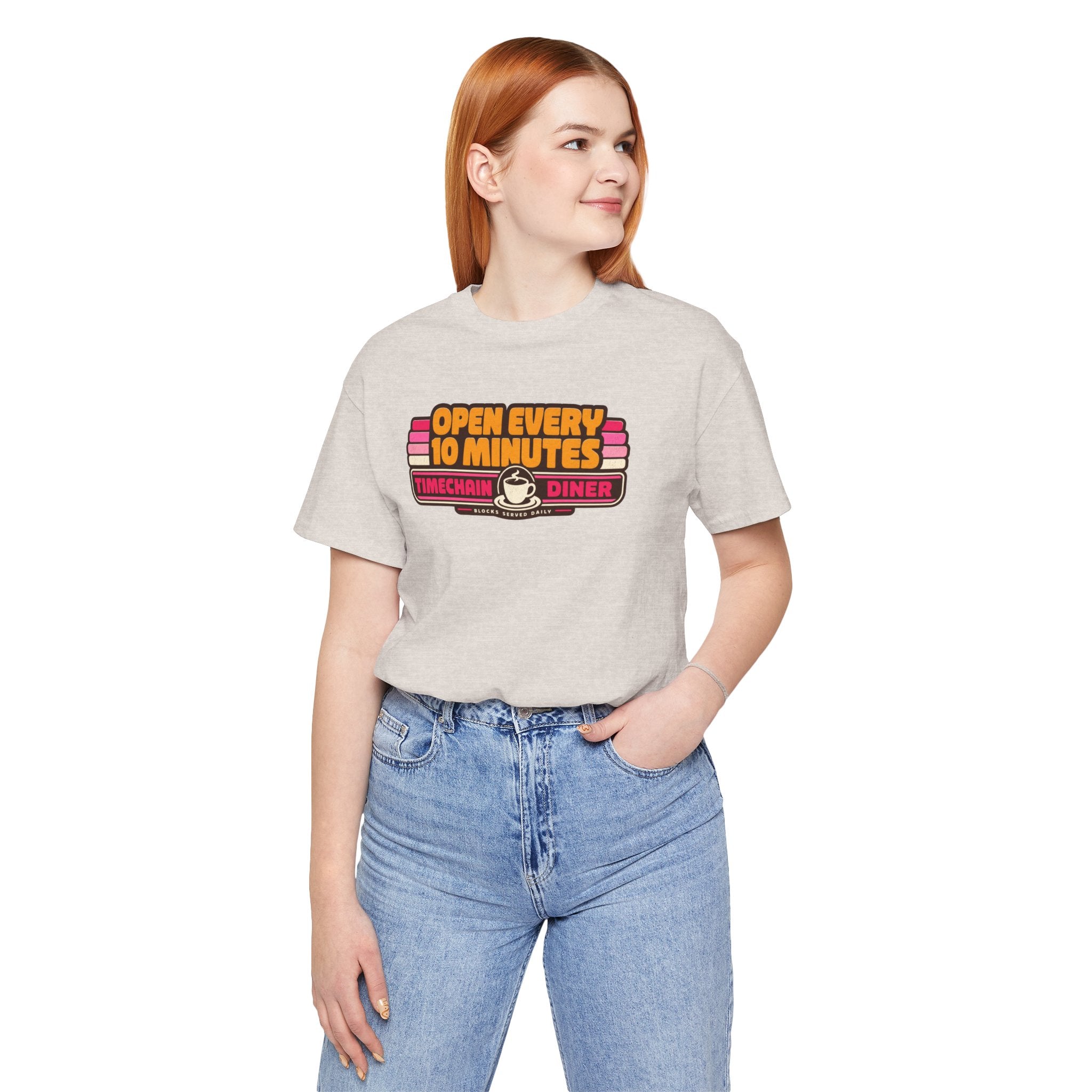 Incognito Open Every 10 Minutes Timechain Diner Tee | Retro Coffee T-Shirt | Bella Canvas 3001