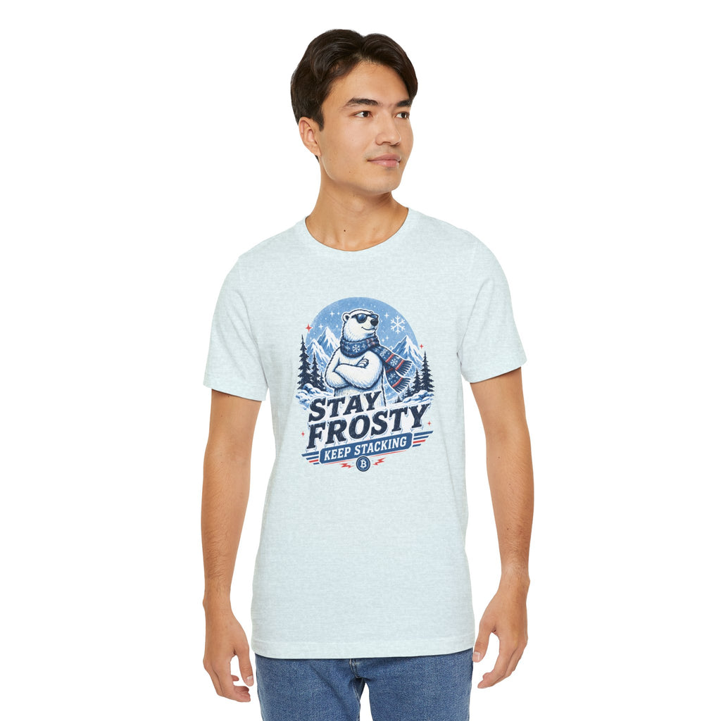 Stay Frosty, Keep Stacking Bitcoin T-Shirt | Bella Canvas 3001