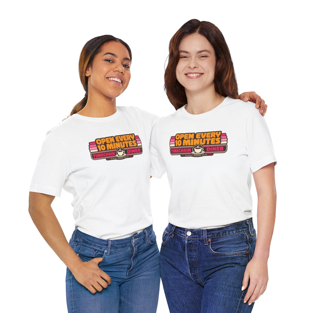 Incognito Open Every 10 Minutes Timechain Diner Tee | Retro Coffee T-Shirt | Bella Canvas 3001