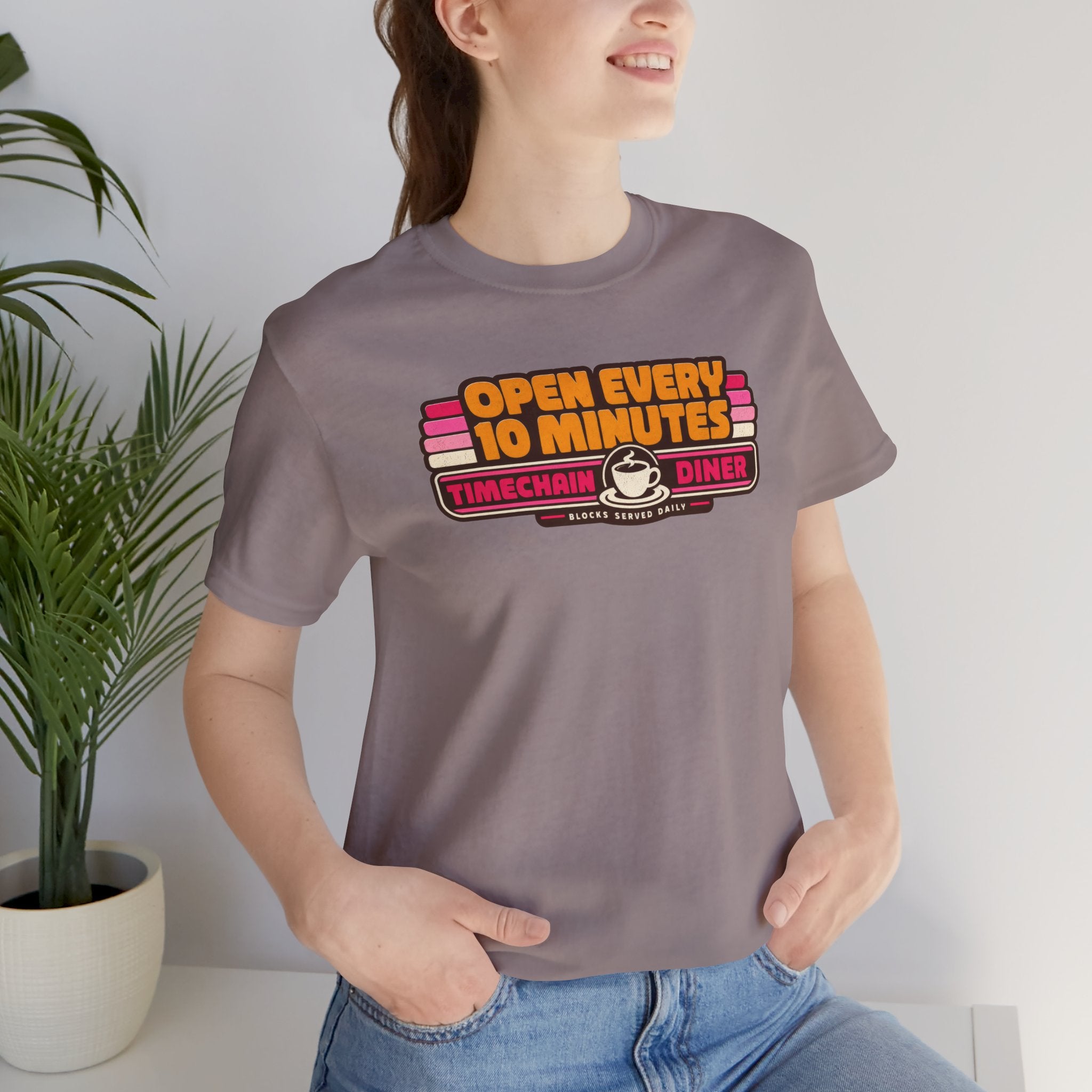 Incognito Open Every 10 Minutes Timechain Diner Tee | Retro Coffee T-Shirt | Bella Canvas 3001