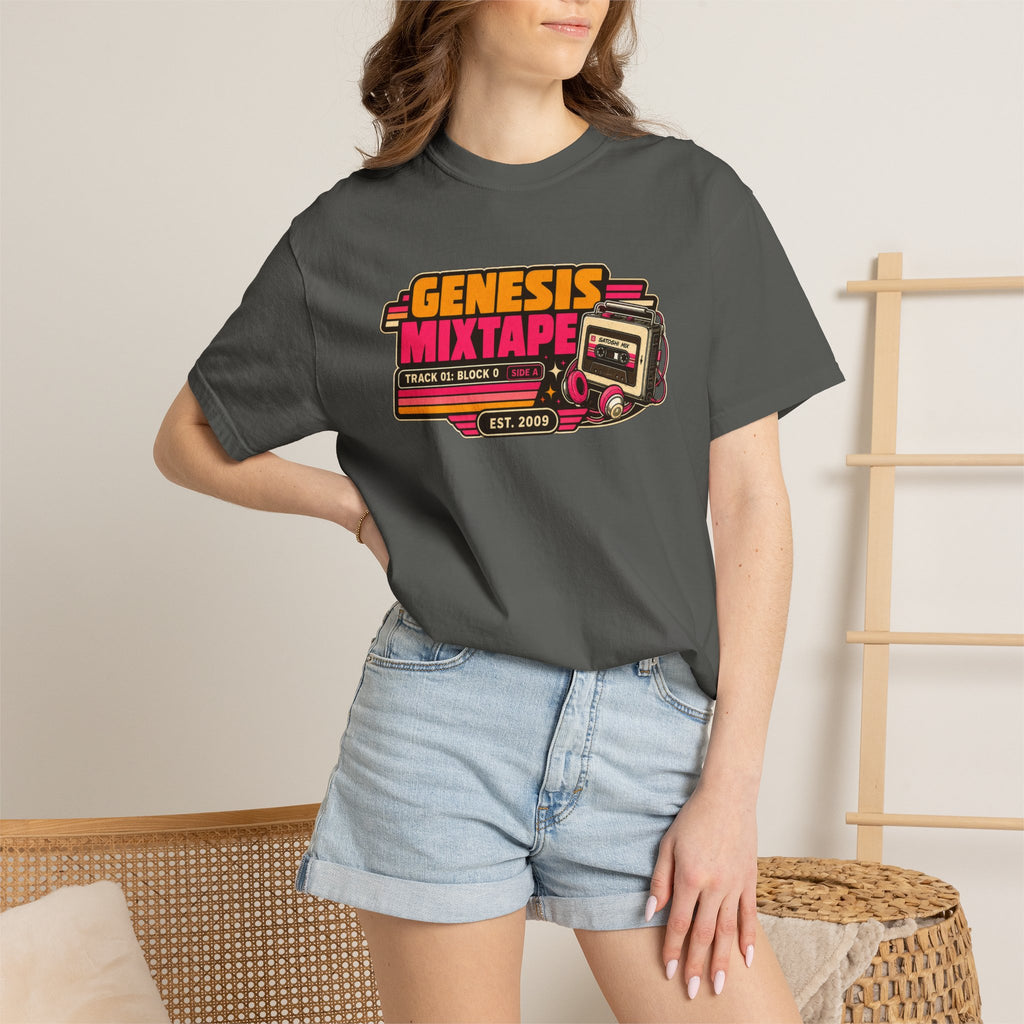 Incognito Heavyweight Genesis Mixtape Retro Cassette T-Shirt | Vintage Music Tee | Comfort Colors 1717
