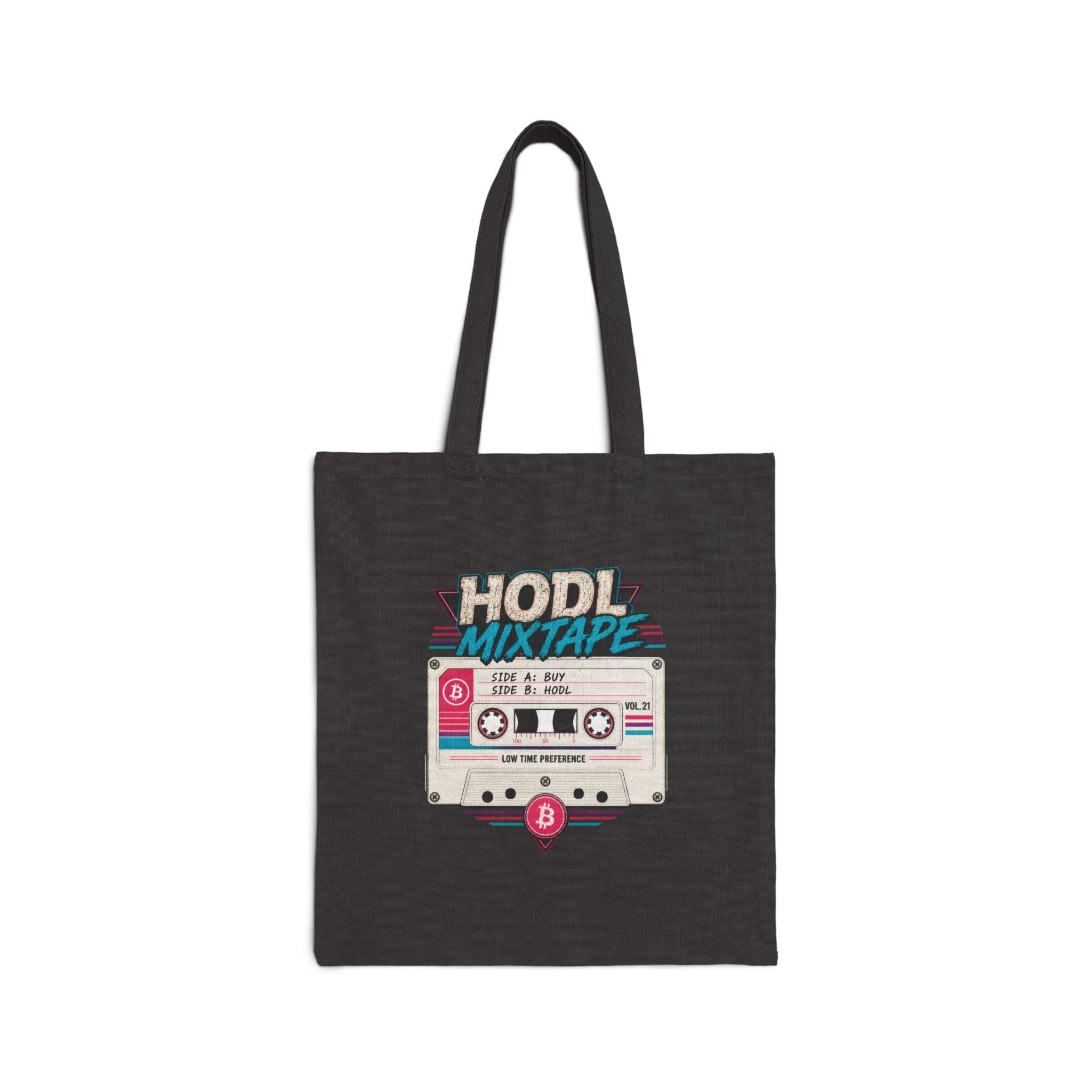 HODL Mixtape cassette tote bag | Cotton canvas tote, Bitcoin retro 80s style