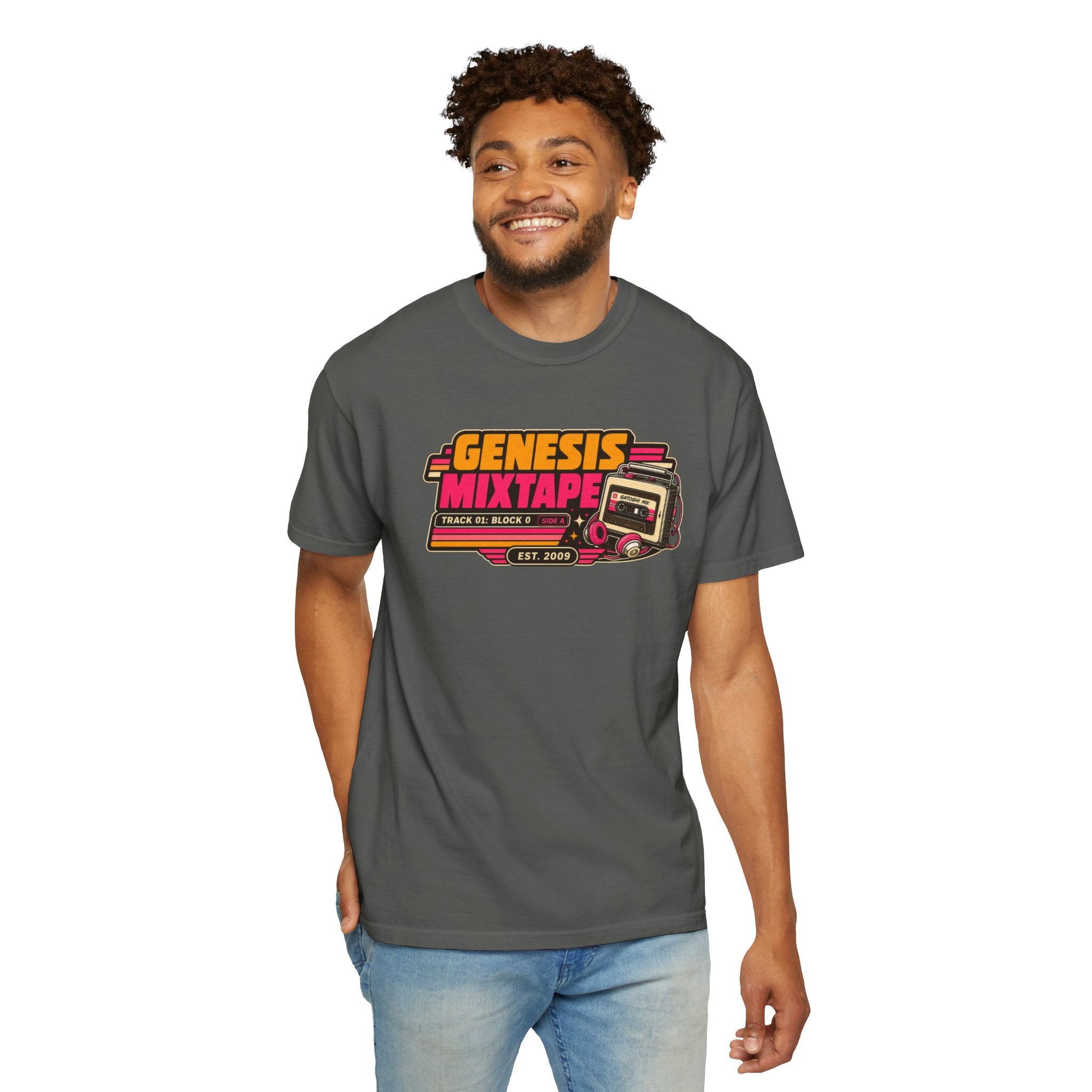Incognito Heavyweight Genesis Mixtape Retro Cassette T-Shirt | Vintage Music Tee | Comfort Colors 1717