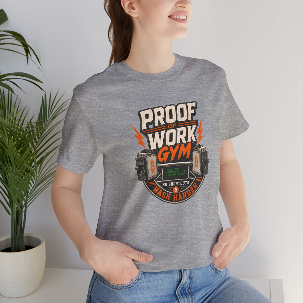 Proof of Work Bitcoin Mining Gym Tee | Bella Canvas 3001