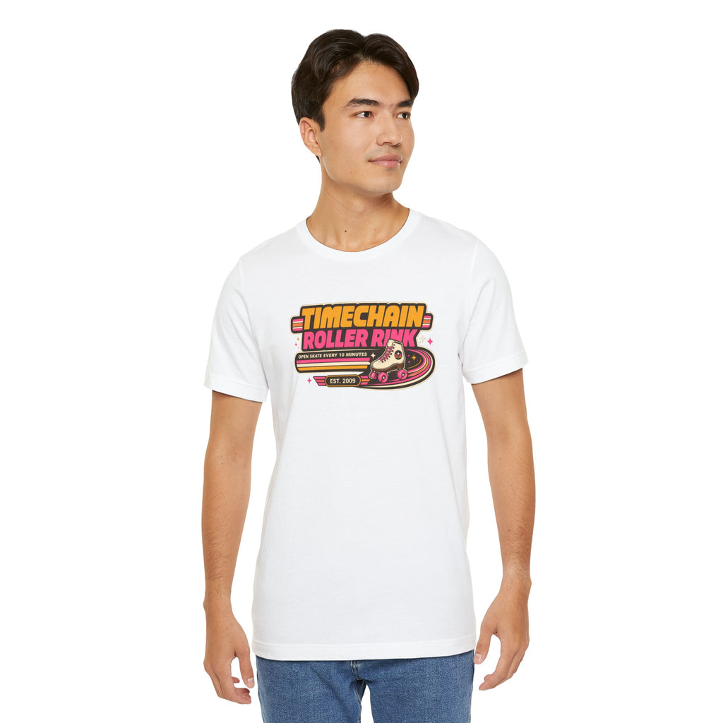 Incognito Timechain Roller Rink graphic tee | Retro roller skate design | Bella Canvas 3001