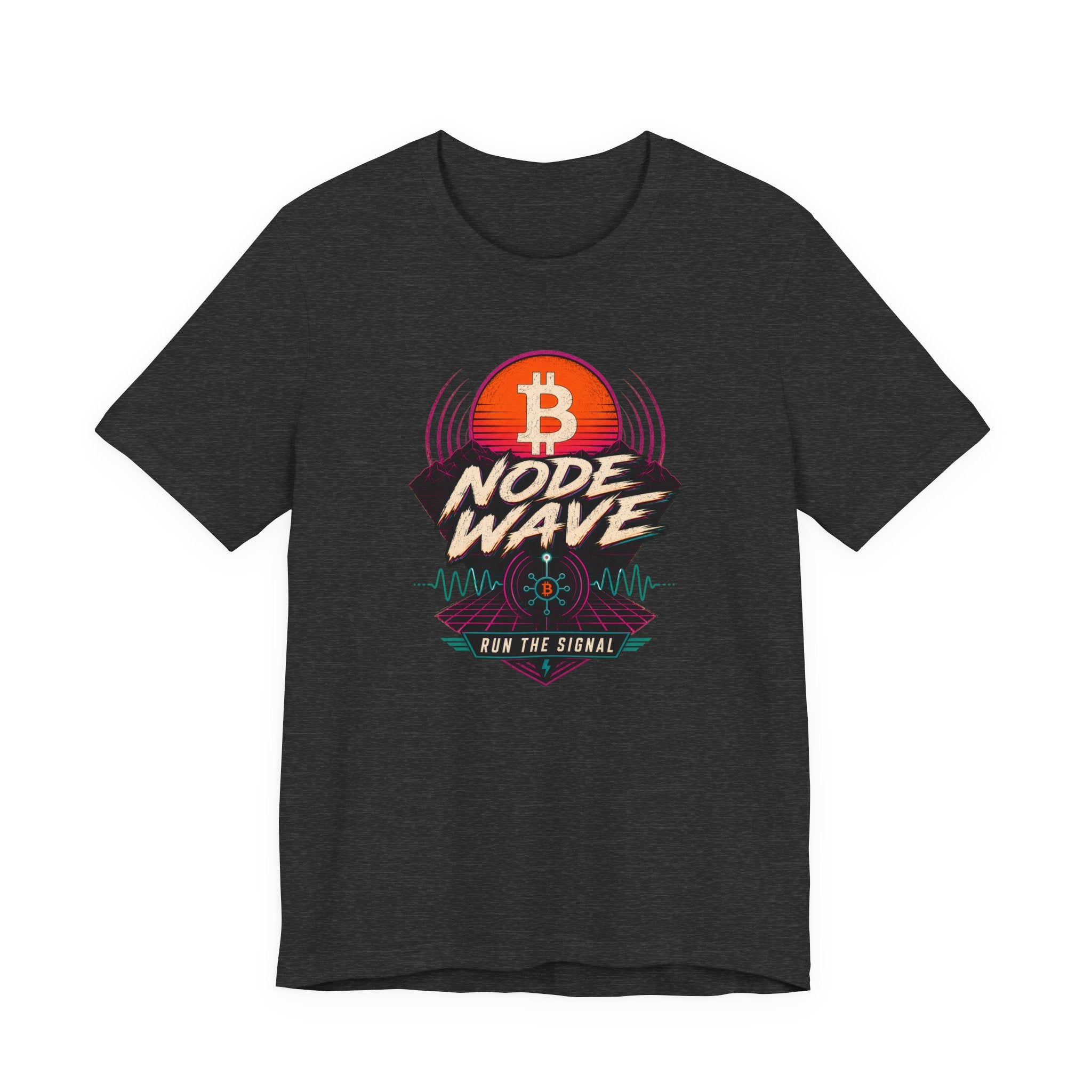 Bitcoin Node Wave "Run the Signal" Retro Tee Run a Node