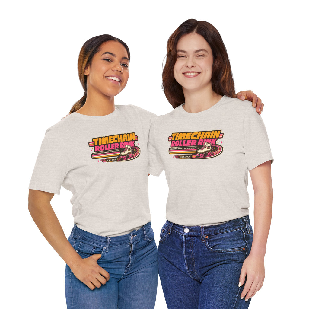Incognito Timechain Roller Rink graphic tee | Retro roller skate design | Bella Canvas 3001