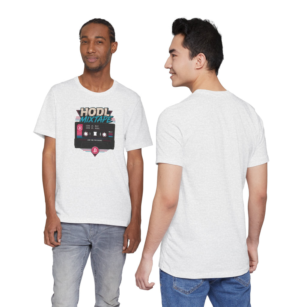 HODL Mixtape Cassette T-Shirt | Bitcoin Low Time Preference retro design Tee | Bella Canvas 3001