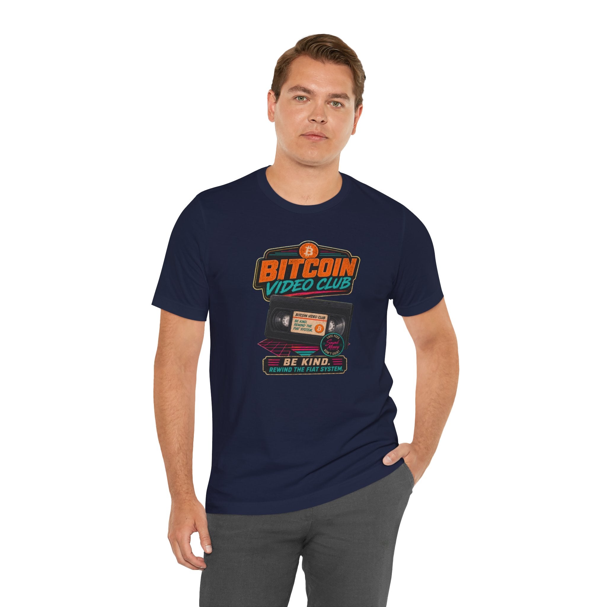 Bitcoin Video Club Tee | Be Kind Retro VHS | Bella Canvas 3001