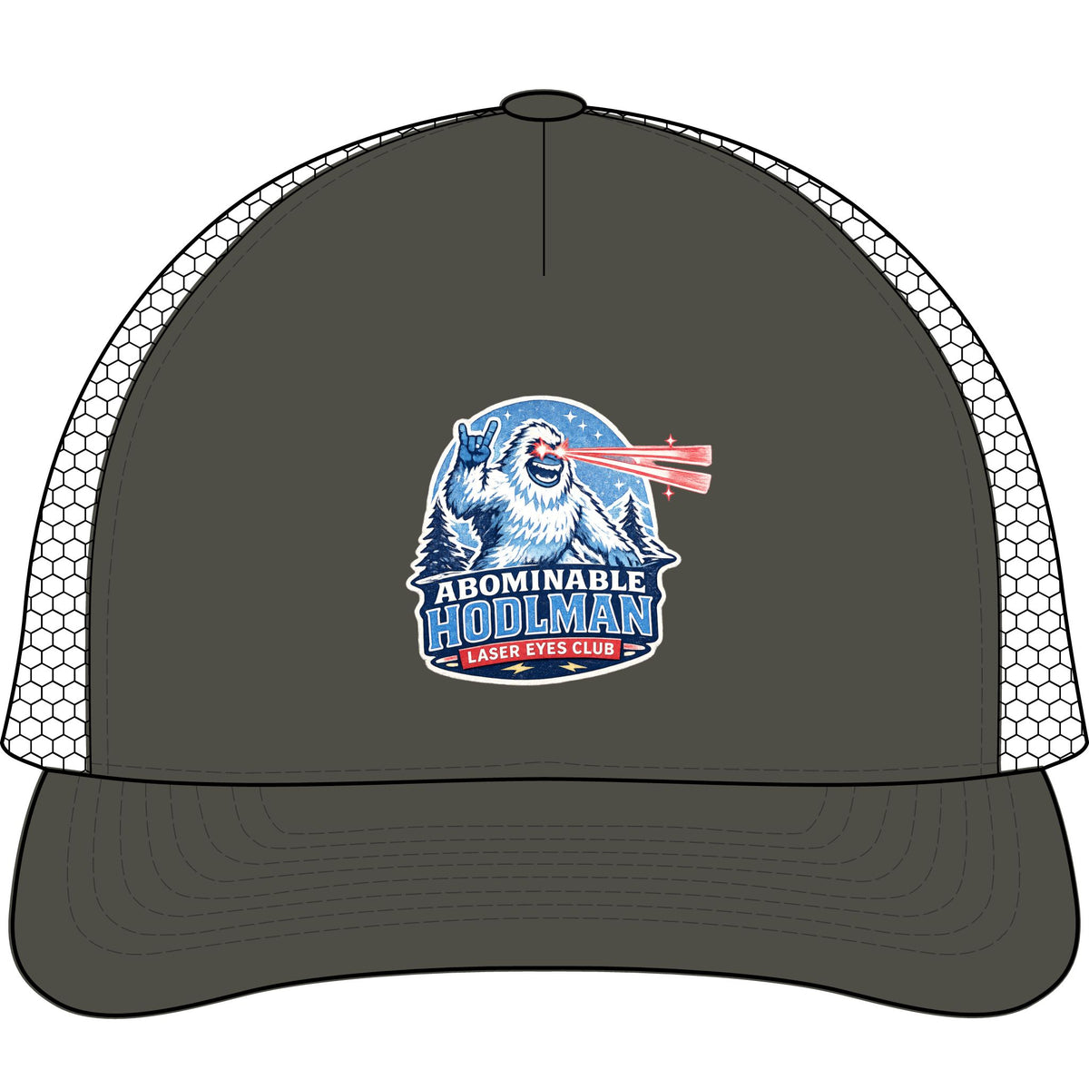 Abominable Hodlman Laser Eyes Club Trucker Cap
