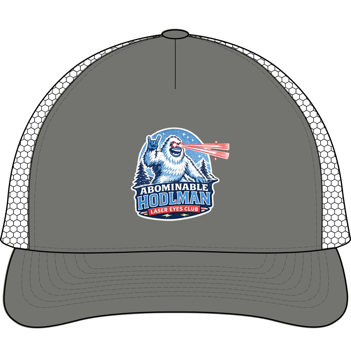 Abominable Hodlman Laser Eyes Club Trucker Cap