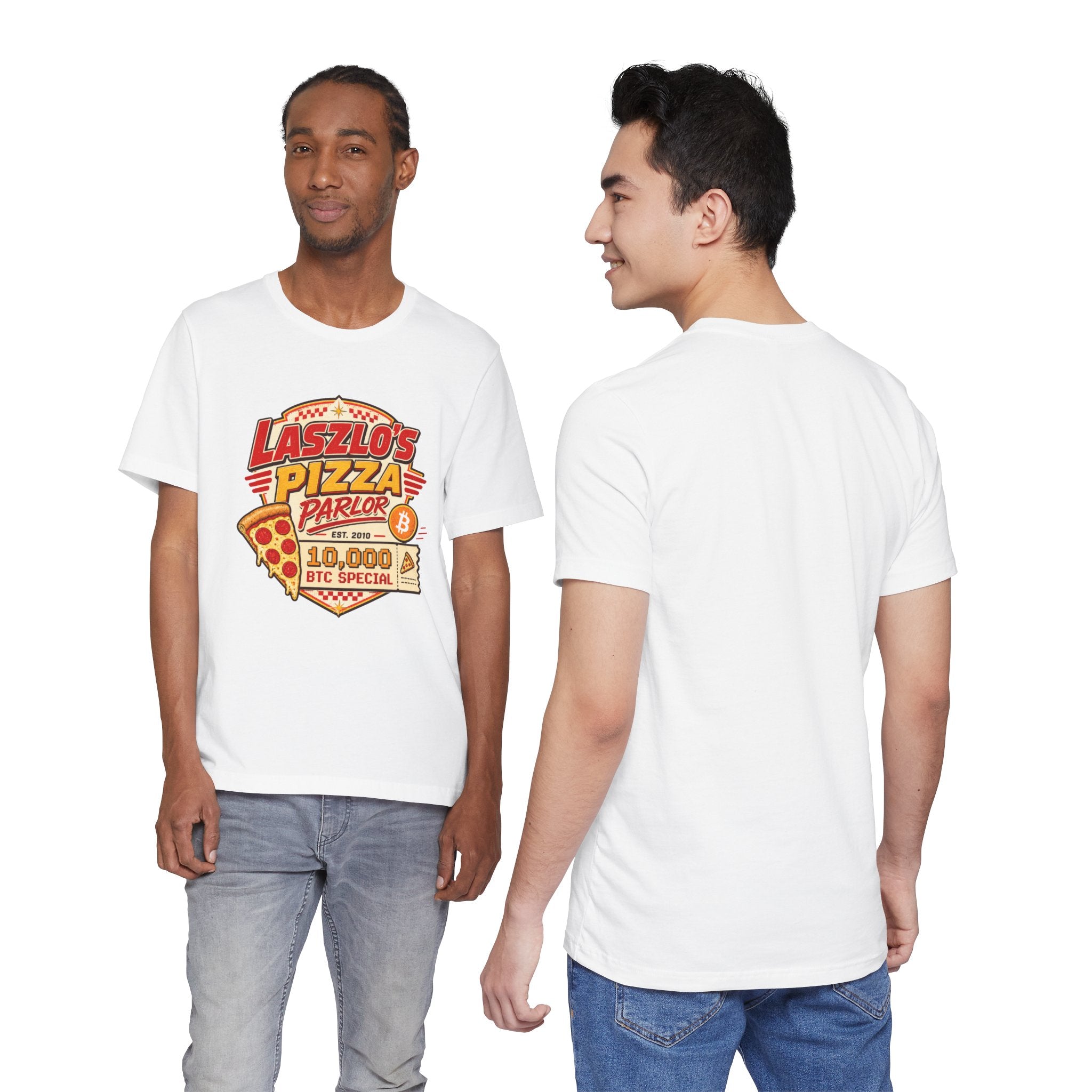 Laszlo's Pizza Parlor 10,000 Bitcoin Pizza Day Tee | Bella Canvas 3001