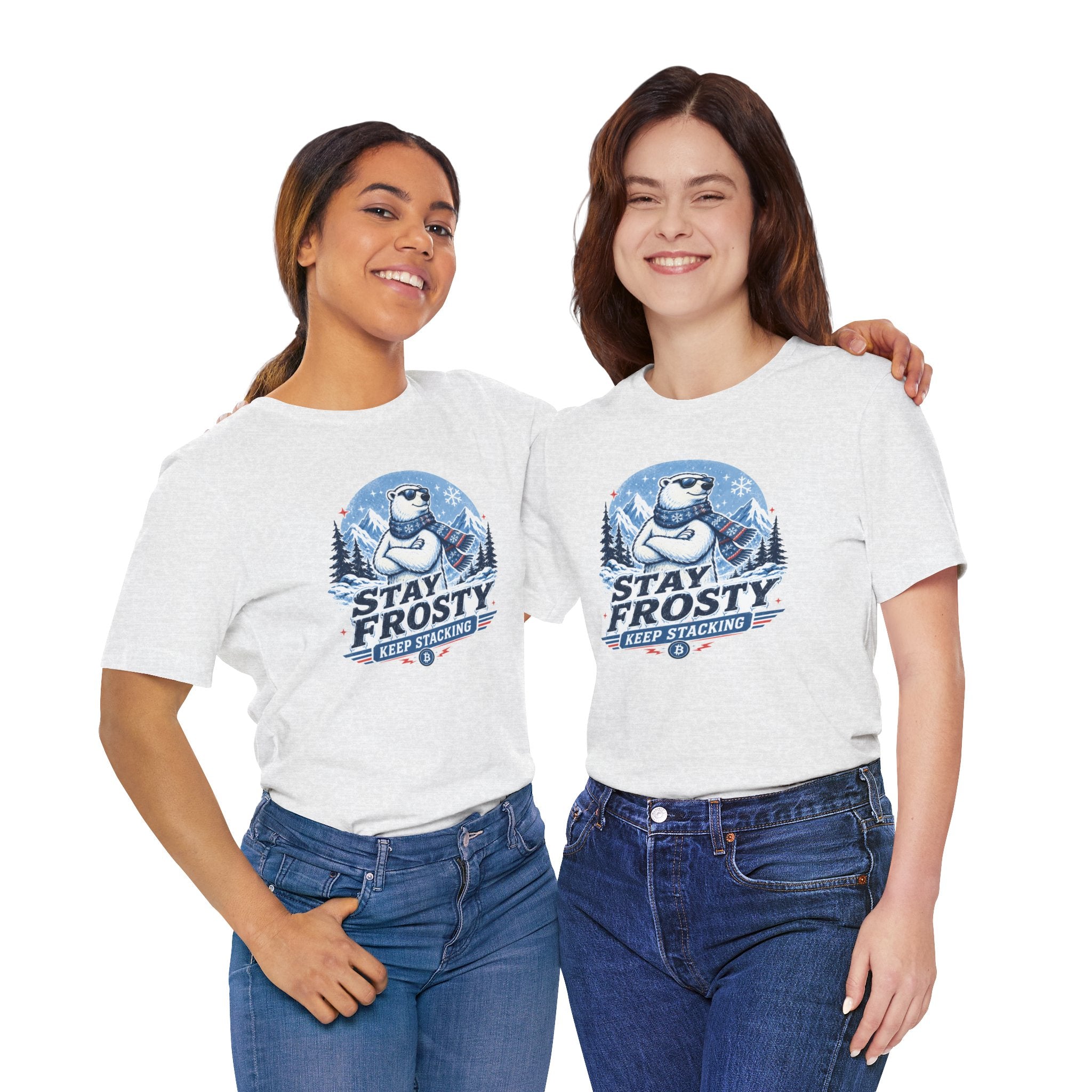 Stay Frosty, Keep Stacking Bitcoin T-Shirt | Bella Canvas 3001