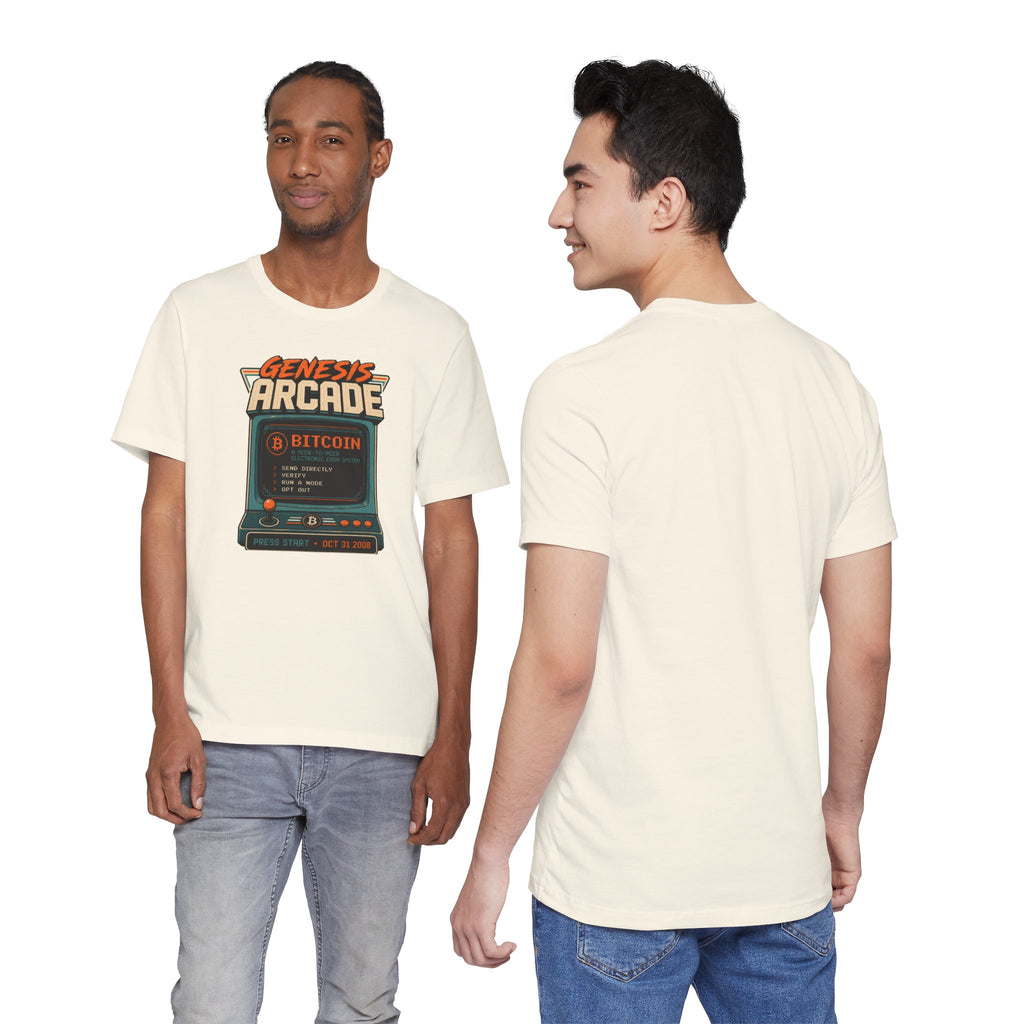 Bitcoin Genesis Block Retro Arcade T-Shirt | Bella Canvas 3001