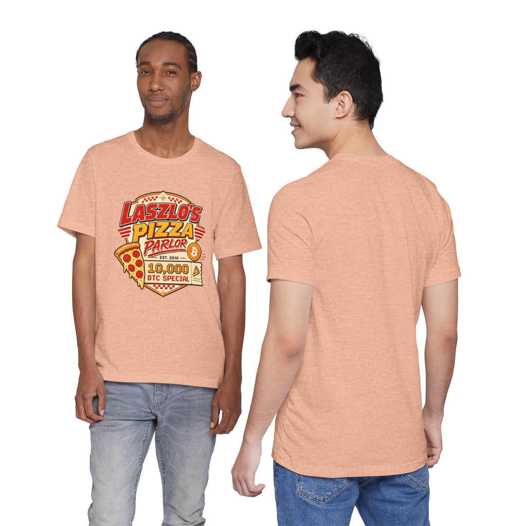 Laszlo's Pizza Parlor 10,000 Bitcoin Pizza Day Tee | Bella Canvas 3001
