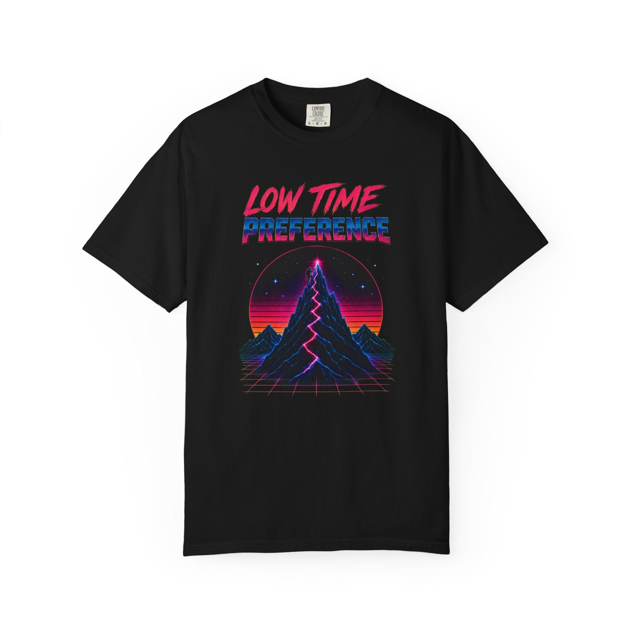 Incognito Heavyweight Low Time Preference Retro Synthwave Mountain T-Shirt | Comfort Colors 1717