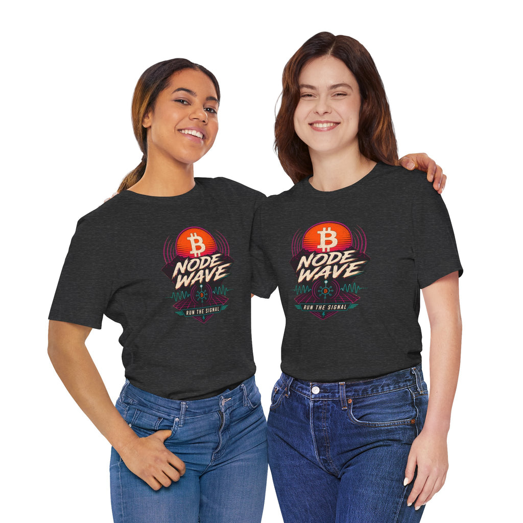 Bitcoin Node Wave "Run the Signal" Retro Tee | Bella Canvas 3001