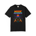 Node Runner Heavyweight Bitcoin T-Shirt | 80s  Retro Synthwave Aesthetic | Comfort Colors 1717
