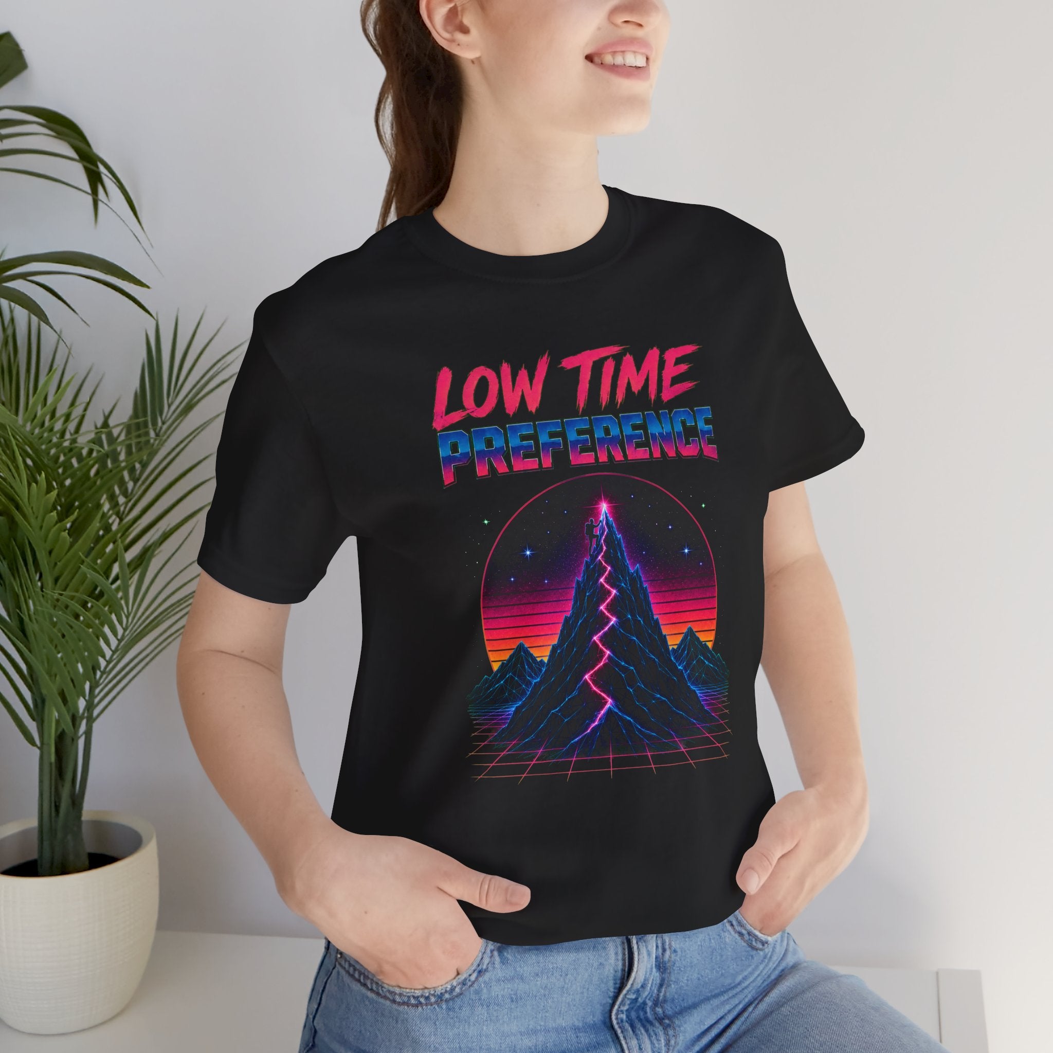 Incognito Low Time Preference Retro Synthwave Mountain T-Shirt | Bella Canvas 3001