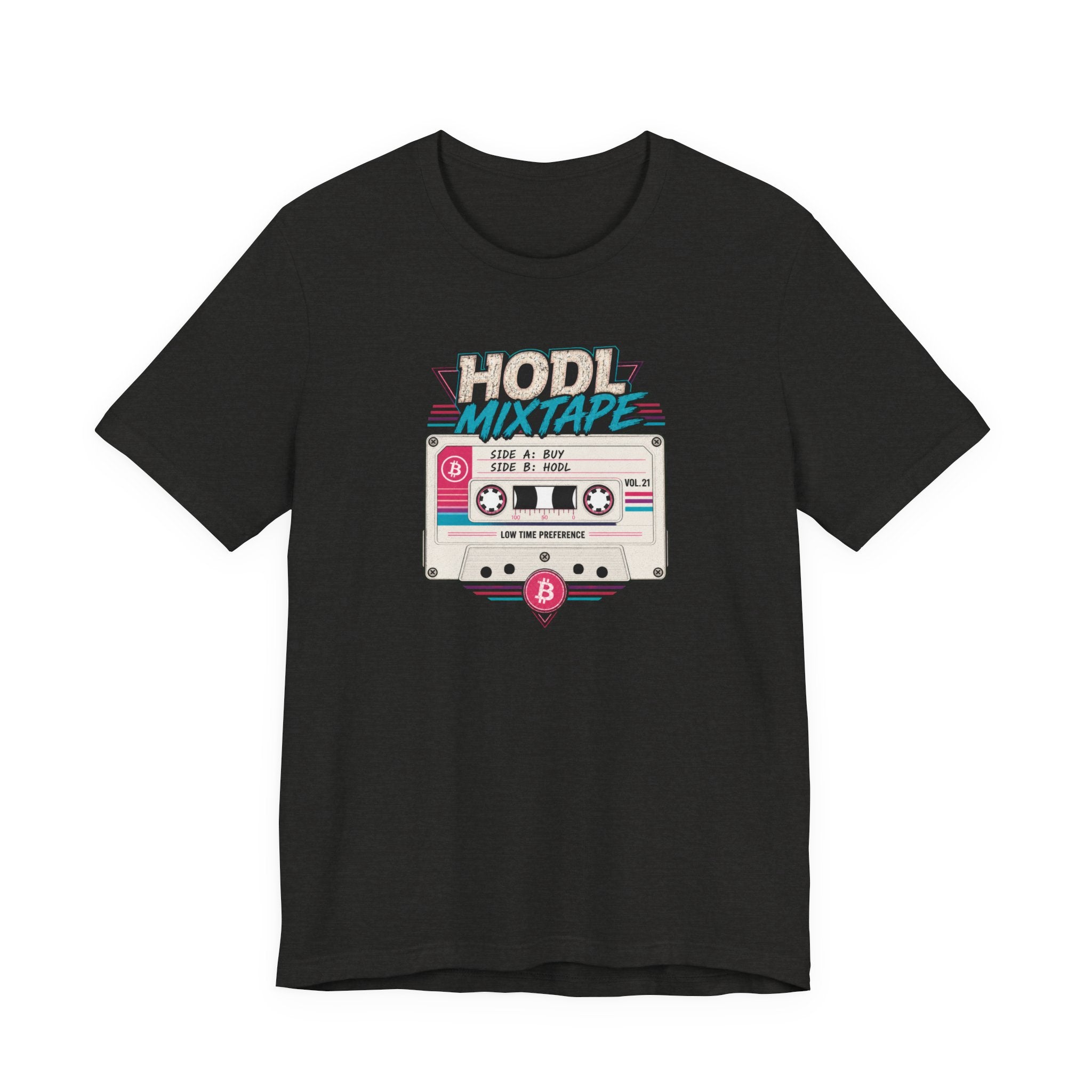 HODL Mixtape Cassette T-Shirt | Bitcoin Low Time Preference retro design Tee | Bella Canvas 3001