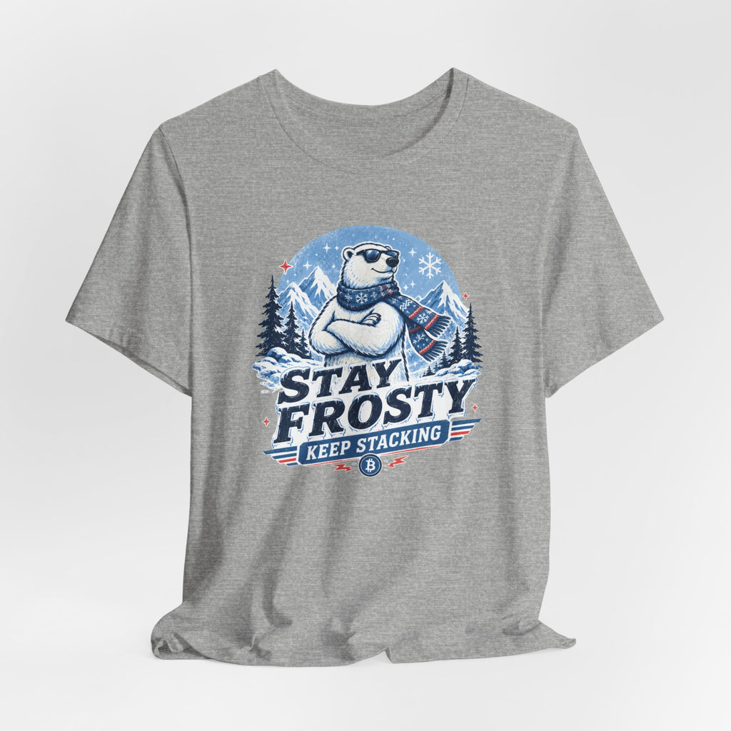 Stay Frosty, Keep Stacking Bitcoin T-Shirt | Bella Canvas 3001